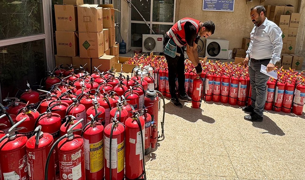 حملة لصيانة وتجهيز مطافئ الحريق في كلية الطب بجامعة النهرين 