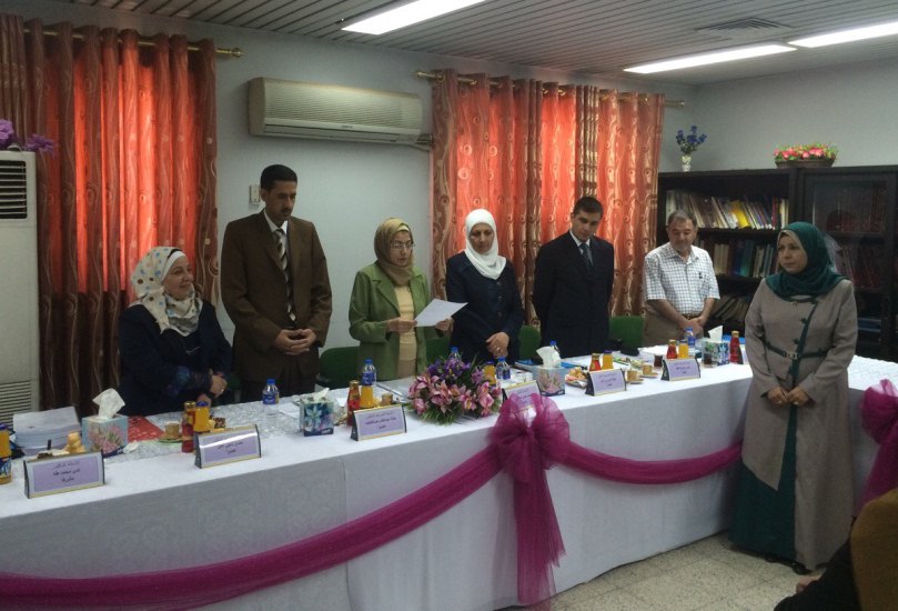 مناقشة طالبة الدكتوراه ميسون عبد الزهرة مرداو من فرع الاحياء المجهرية