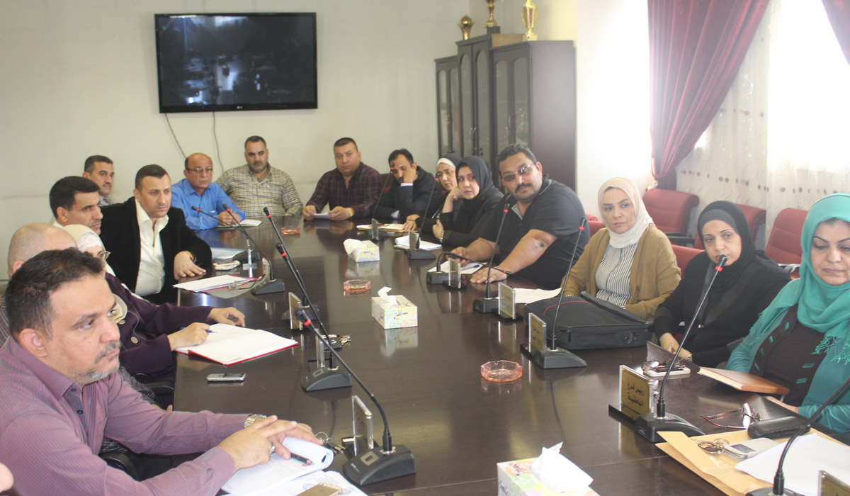 أجتماع معاوني السيد العميد بأعضاء لجان المؤتمر العلمي التاسع لكلية الطب / جامعة النهرين ... وحدة الأعلام