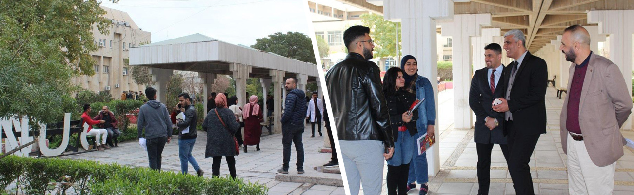 An inspection tour by the dean of the college for a number of the college corridors