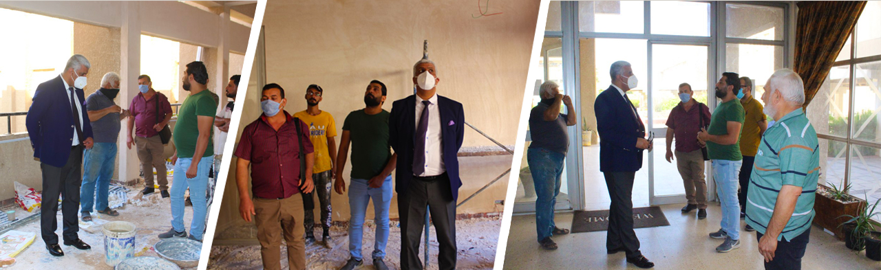 An inspection tour of the Dean  for the college departments