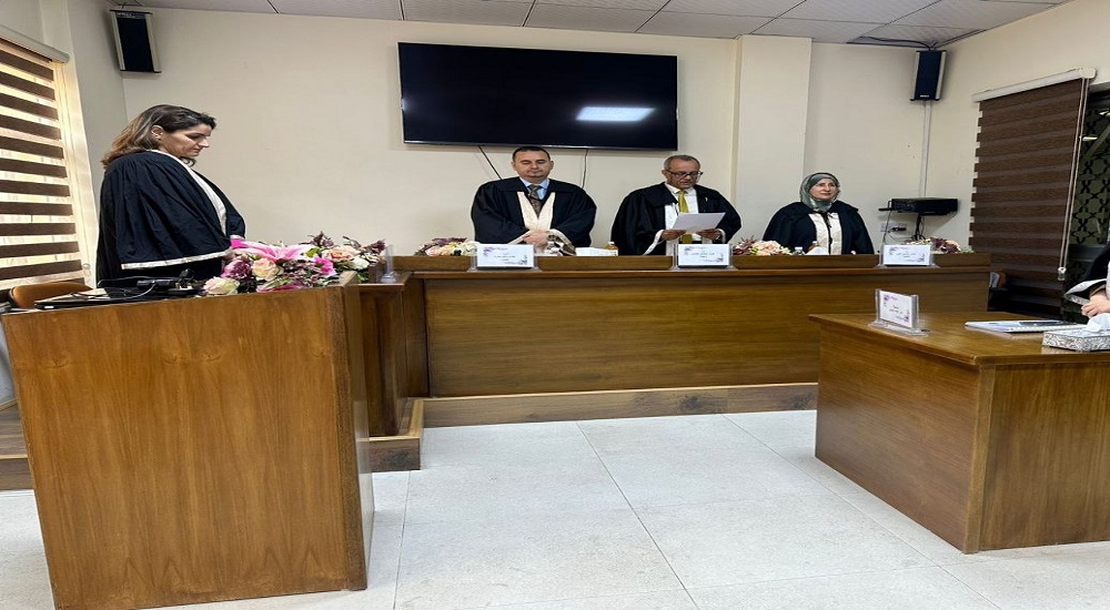 The defense of the master's thesis of student Noor Ahmed Yassin (Microbiology Department).