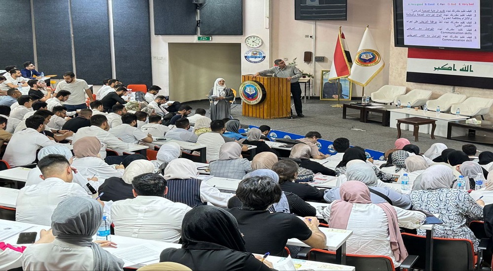 A meeting with sixth-year students to conduct the annual student survey