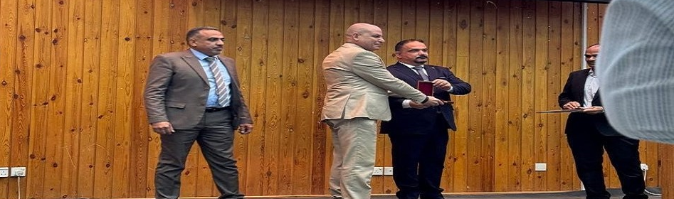 Professor Dr. Ahmed Rahma Abu Ragheef received the Outstanding Faculty Award for the College of Medicine in the field of Medical and Pharmaceutical Sciences.