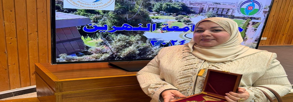 Assistant Professor Dr. Farah Rasool Jaafar received the Best PhD Thesis Award for the College of Medicine in the field of Medical and Pharmaceutical Sciences.