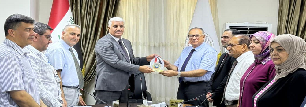 Honoring the esteemed Prof. Dr. Hayder Jawad Kazem during the College Council meeting.