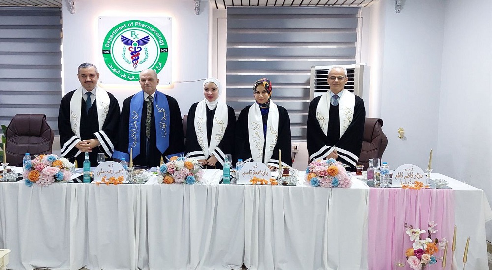 Master's student Haneen Alaa Ahmed from the Department of Pharmacology defended her thesis.