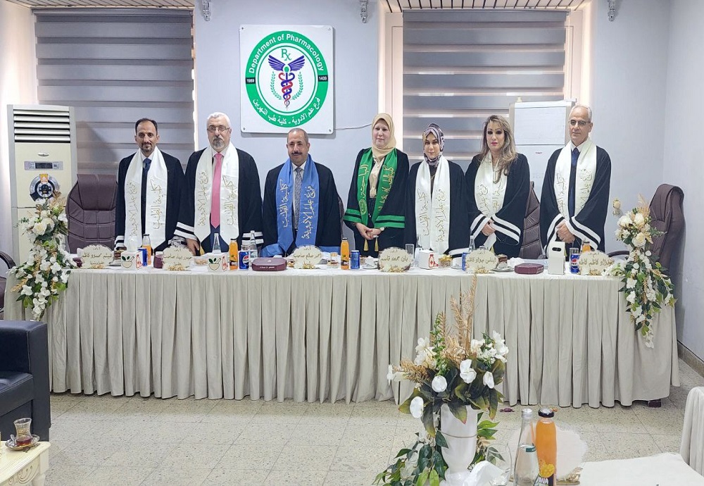 The PhD defense of student (Asmaa Abdulwahab Ahmed) in the Department of Pharmacology at Al-Nahrain College of Medicine.