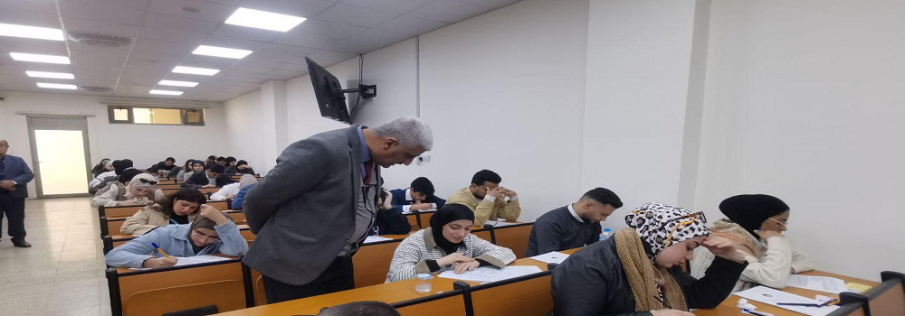 Professor Anis Khalil Nail, Dean of the College of Medicine at Al-Nahrain University, inspected the examination halls.