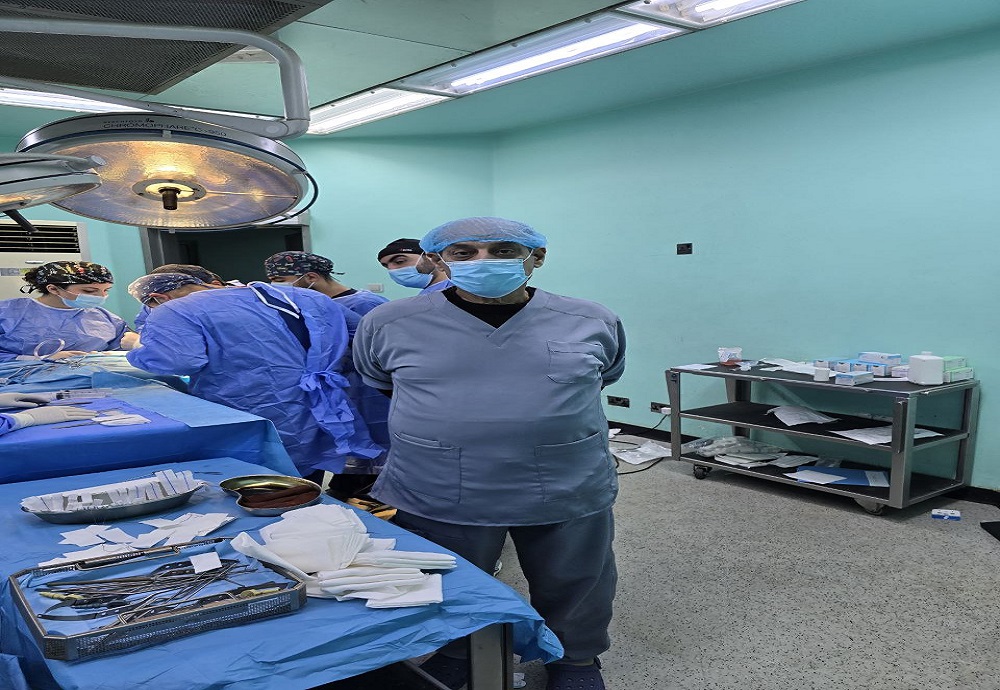 A surgical operation was performed by a team from Al-Nahrain College of Medicine at Saad Al-Watari Neuroscience Hospital.