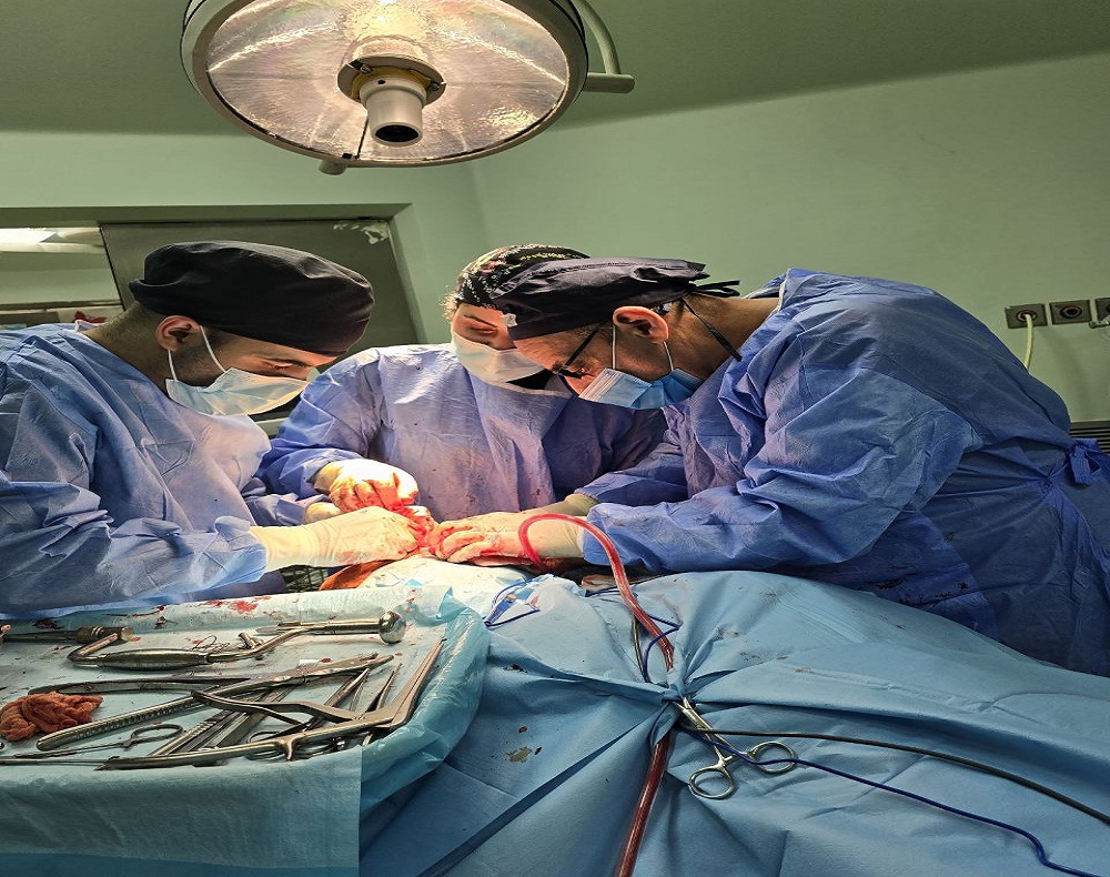 A tumor inside the skull bone was removed in the operating room of Al-Kadhimiya Hospital.