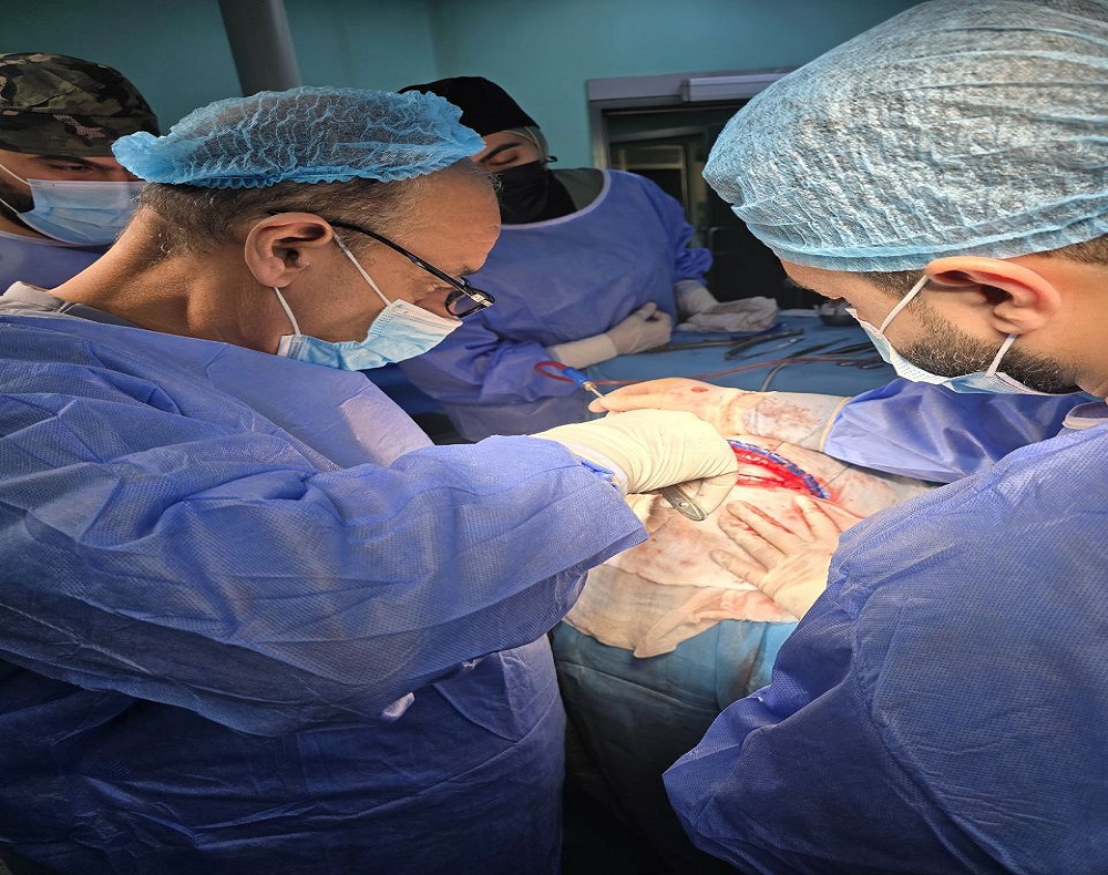 A surgery was performed by Professor Dr. Abdul Amir Jasim at Saad Al-Watari Neuroscience Hospital on a four-year-old child.