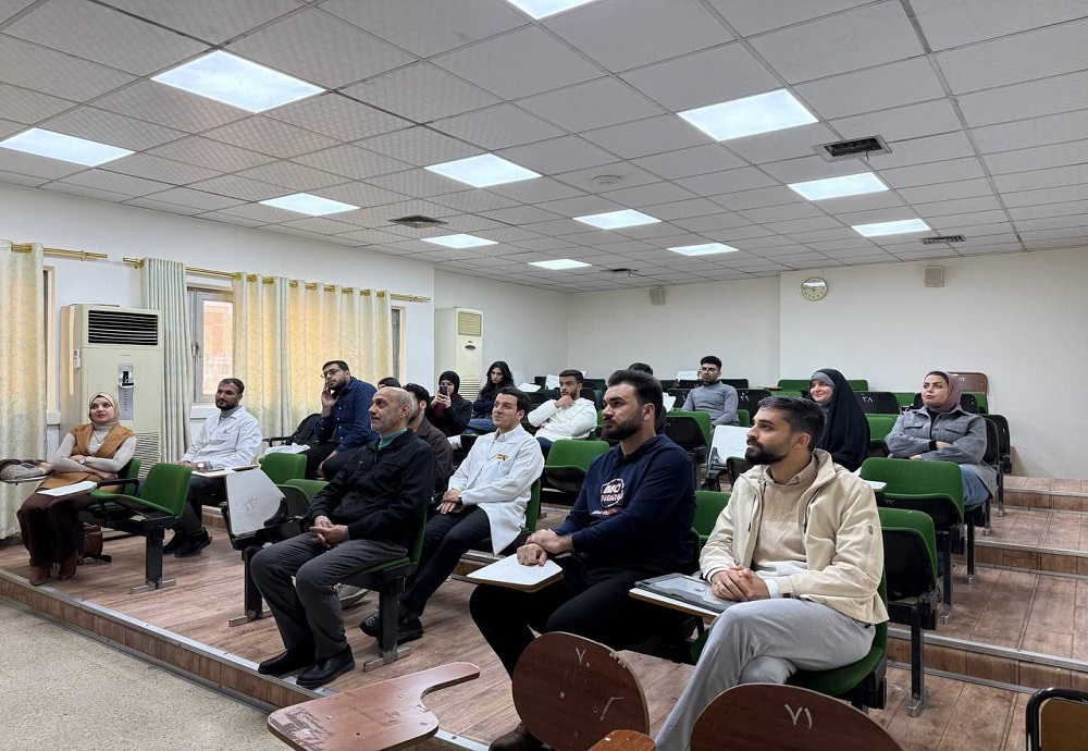 The launch of the student project "Awareness Circle" at the College of Medicine – Al-Nahrain University.