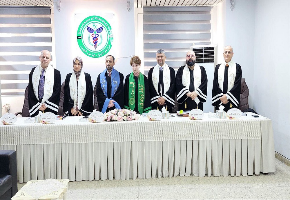 The PhD dissertation defense by the student Marwa Saleh Sadiq in the Department of Pharmacology.