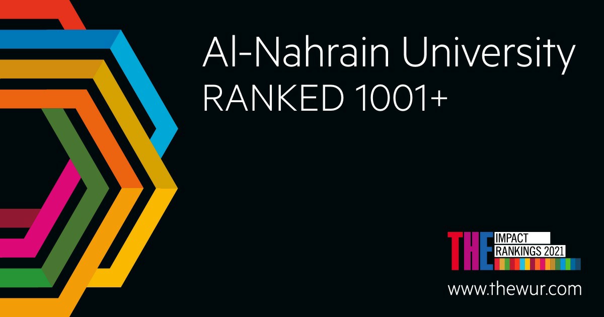 Al-Nahrain University is included in the Times list of universities for higher education for the first time.