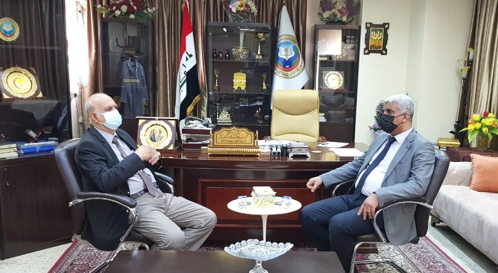 The visit of the President of the University to the College of Medicine of Al-Nahrain