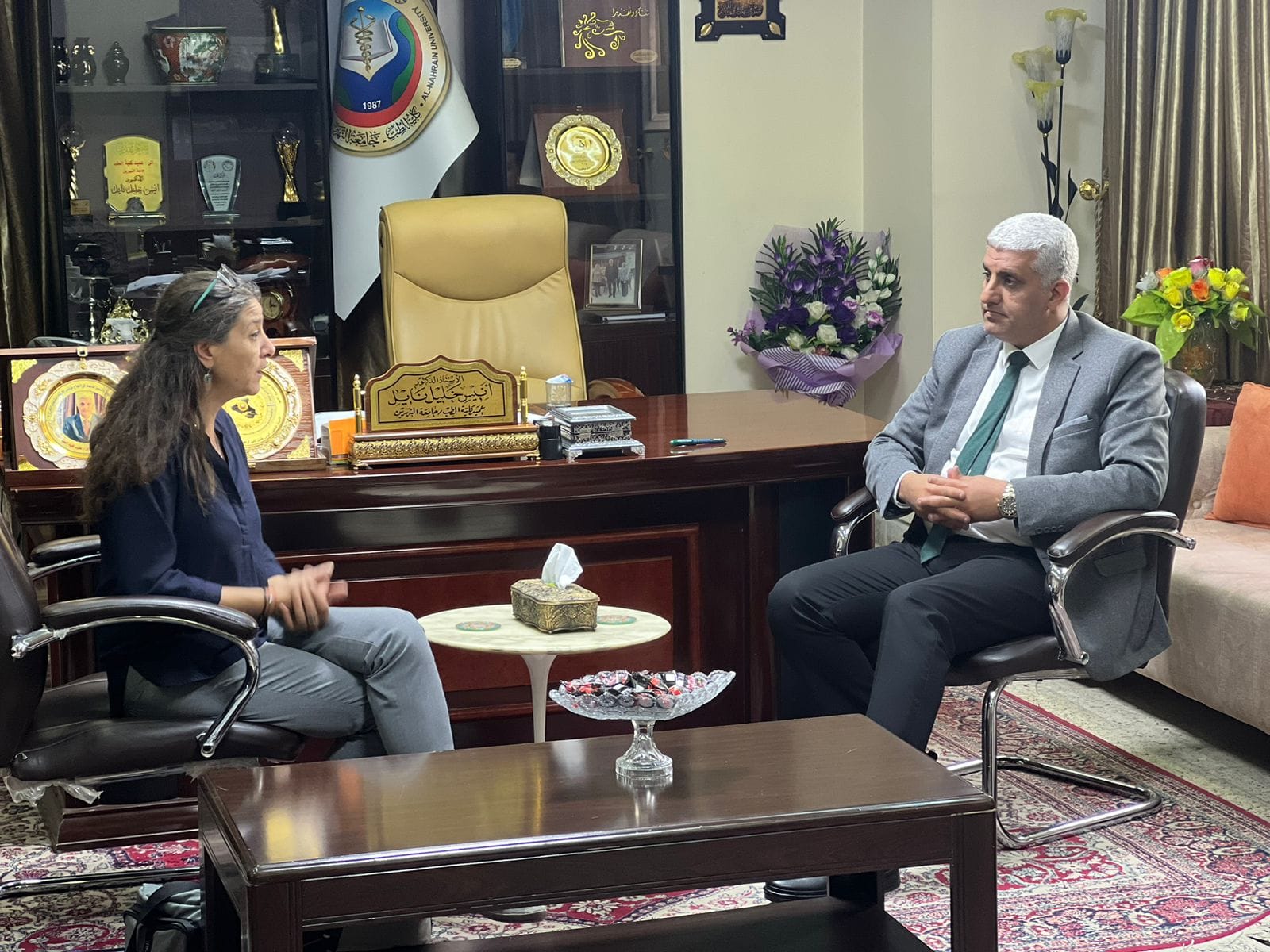 The Dean of Al-Nahrain Medicine meets a specialist in anthropology and forensic archeology
