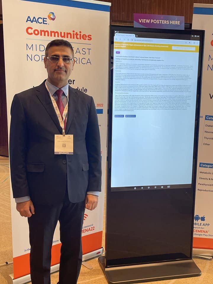 A lecturer in Al-Nahrain Medicine participates in the American Endocrinology Association conference on the Middle East and North Africa