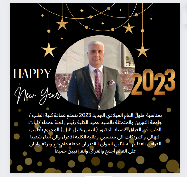Congratulations on the occasion of the new year 2023