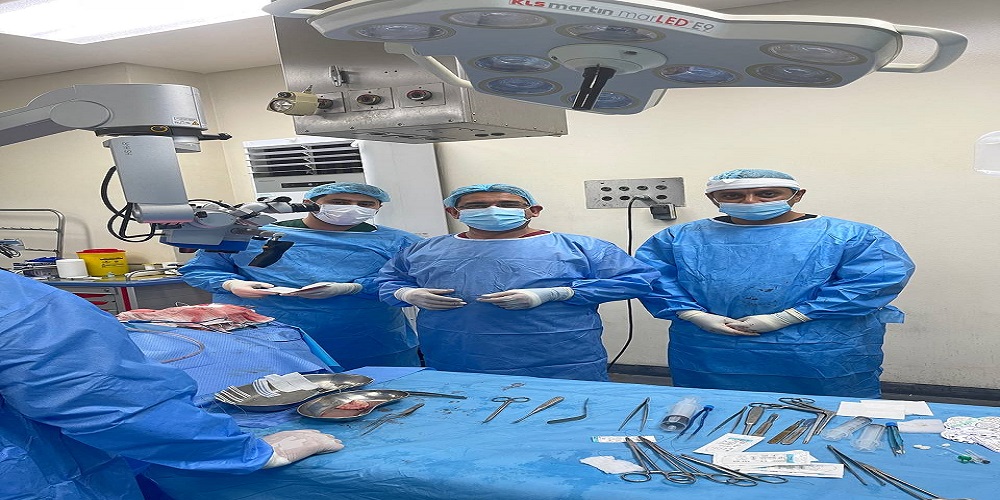 Removal of a malignant brain tumor.