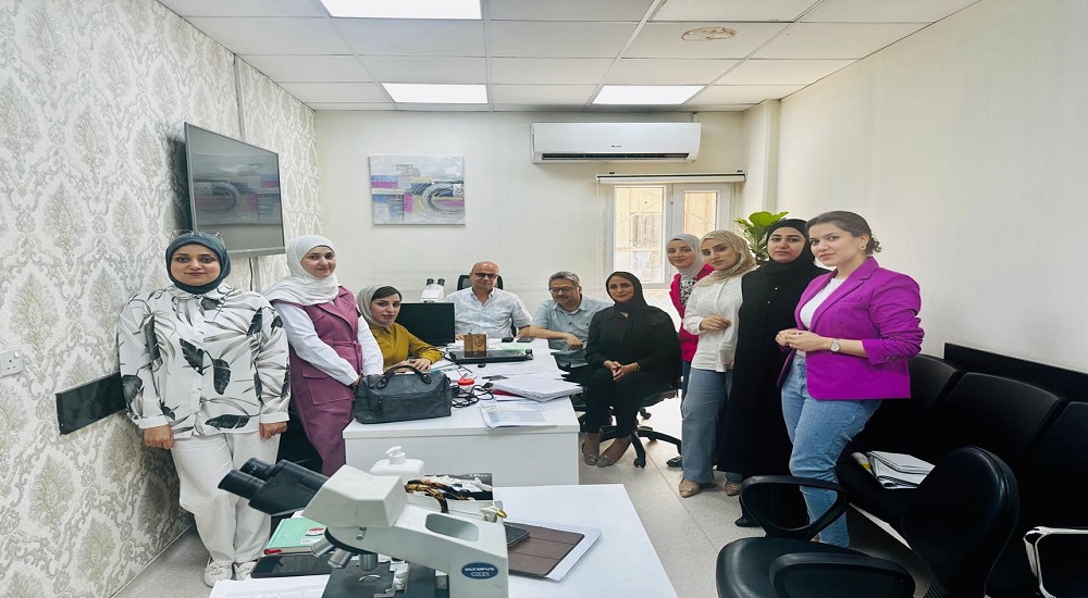 Participation of Assistant Professor Dr. Bassam Mohammed Hameed and Assistant Professor Dr. Hind Shaker Abboob in training Iraqi Board of Pathology students across all stages.