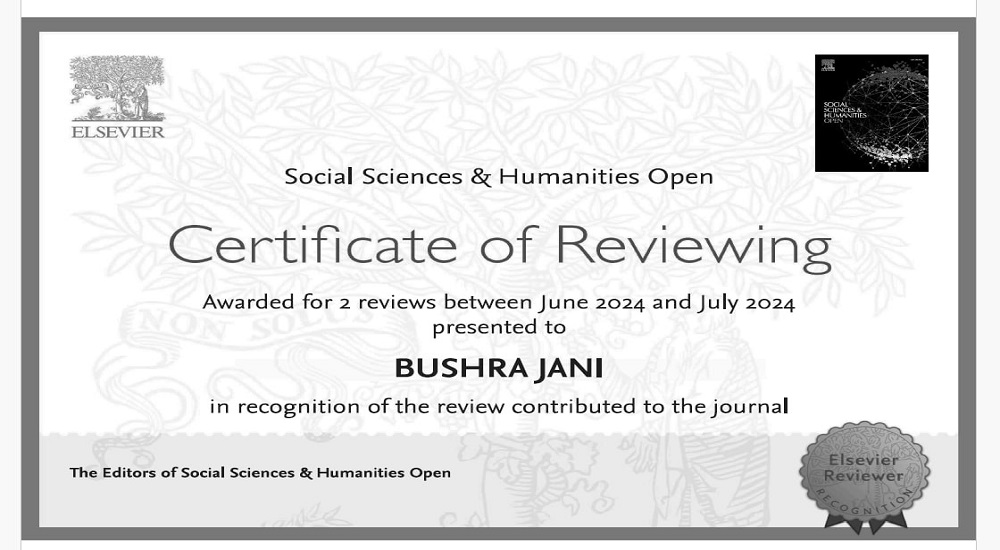 A faculty member from the Basic Sciences Department at Al-Nahrain College of Medicine serves as a peer reviewer for a journal published by the global publishing house Elsevier.