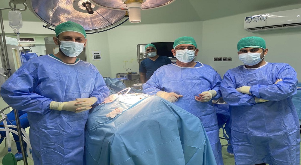 Performing a cervical spinal canal decompression surgery for a patient suffering from weakness in all four limbs and difficulty walking.