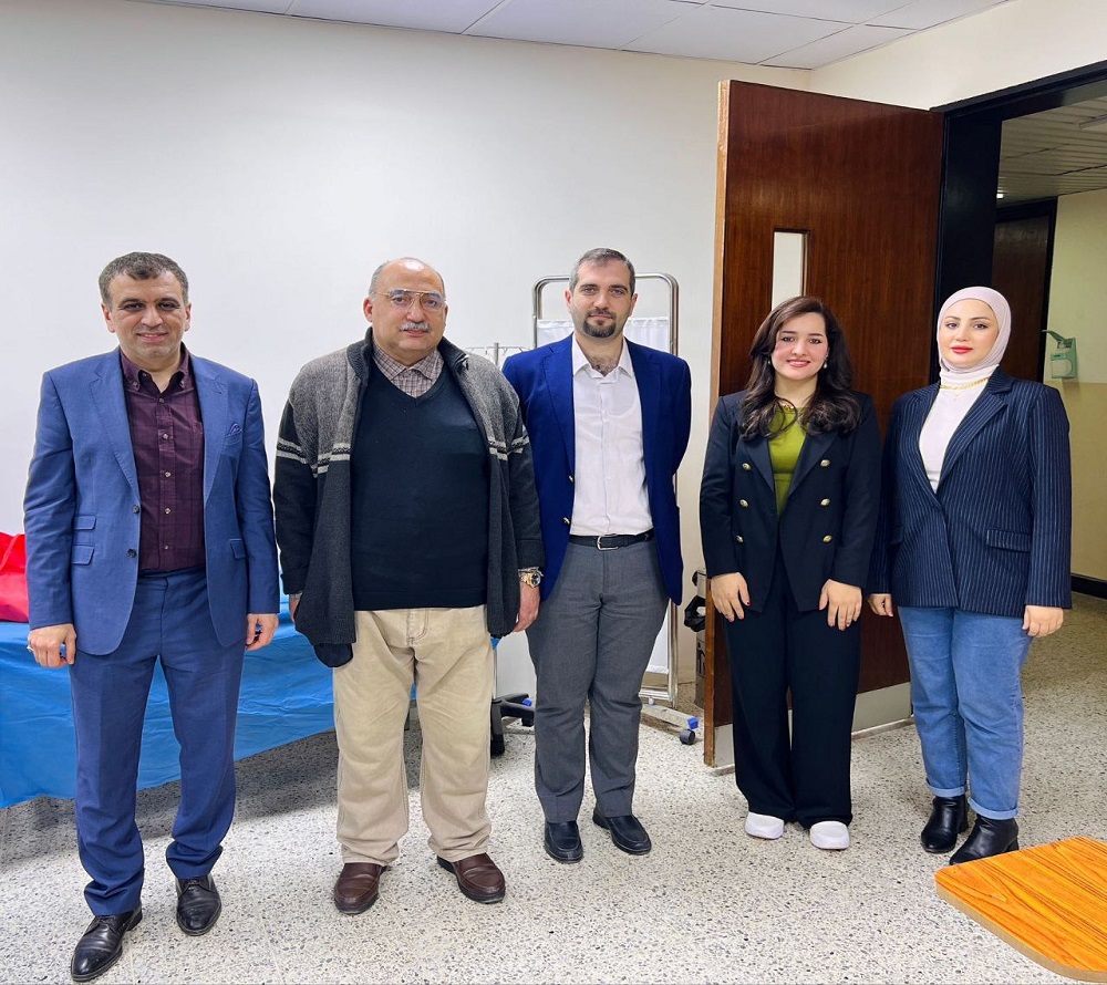 A lecture was delivered by the Iraqi expatriate Dr. Ali Youssef in the United Kingdom to sixth-year medical students and resident doctors at Al-Imamain Al-Kadhimain Hospital.