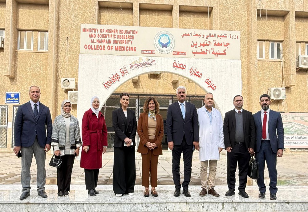 **The College of Medicine at Al-Nahrain University Receives the World Health Organization Representative to Enhance Scientific and Academic Cooperation**